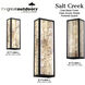 Great Outdoors Salt Creek LED 24.5 inch Coal Outdoor Wall Sconce